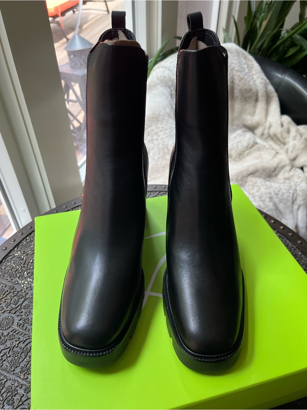 SAM EDELMAN ROLLINS BLACK LEATHER CHELSEA BOOTS 11 - Picture 8 of 12